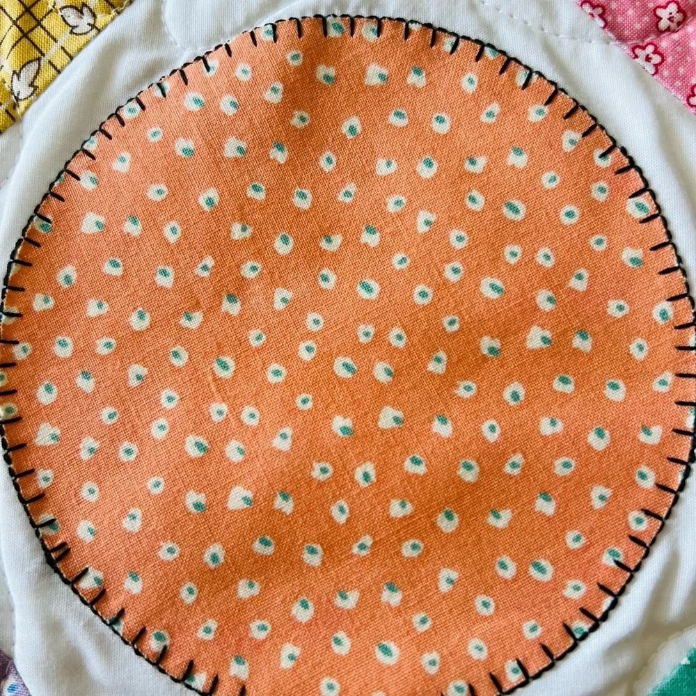 Dot to Dot Handmade Quilt – 58”x58” – 1930s Reproduction Prints
